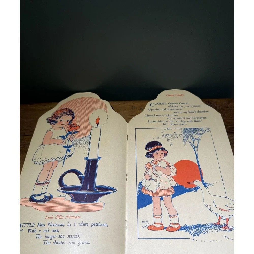 Mother Goose Book of Rhymes 1917 No.44 Margaret Evans Price Large Shape Book